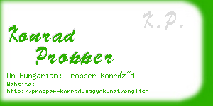 konrad propper business card
